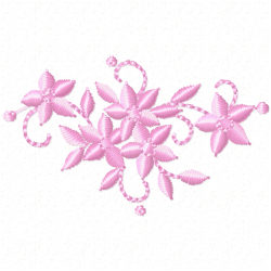 Flowers And Tree Embroidery Design 2